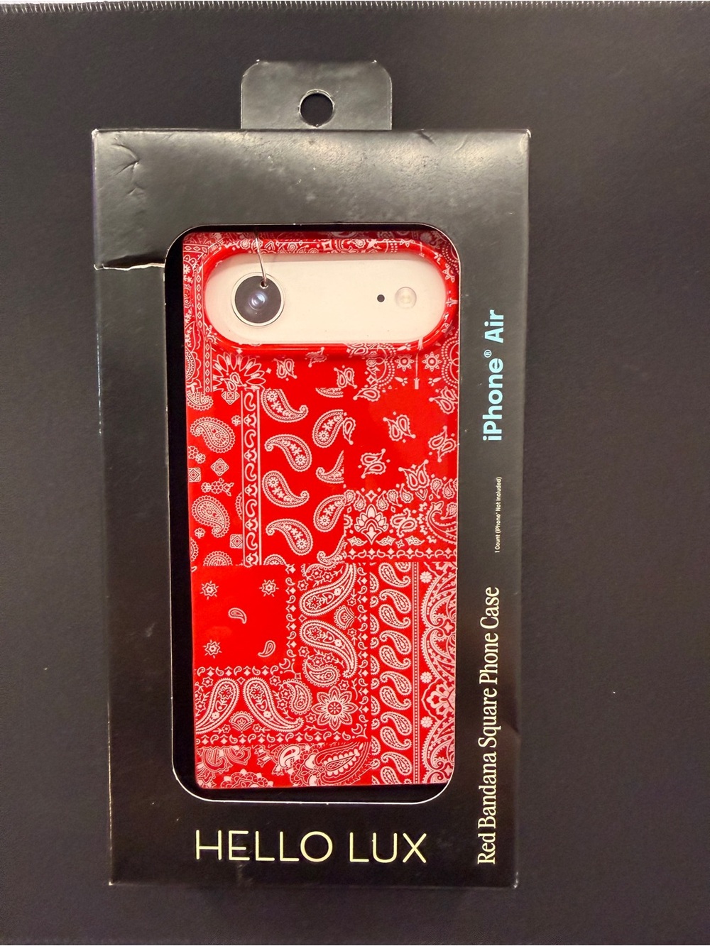 HELLO LUX Red Bandana Square Phone Case Compatible with MagSafe for iPhone Air